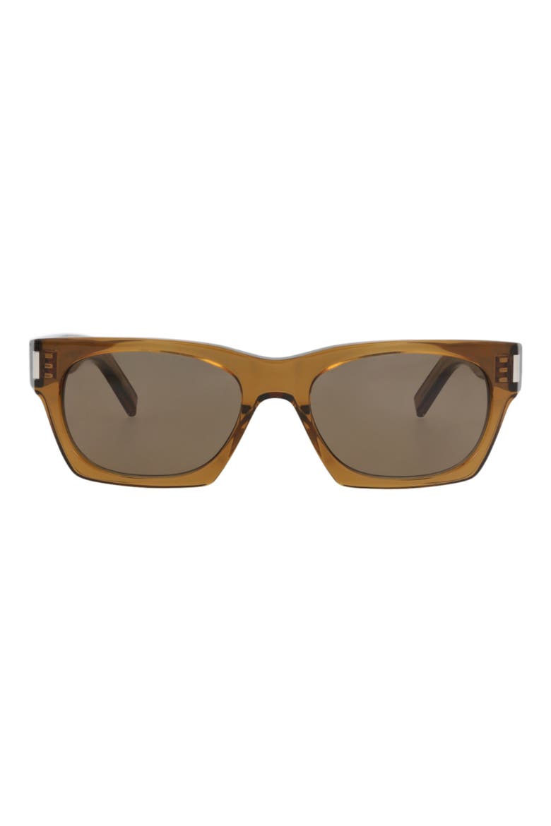 54mm Square Sunglasses, Main, color, BROWN BROWN BROWN