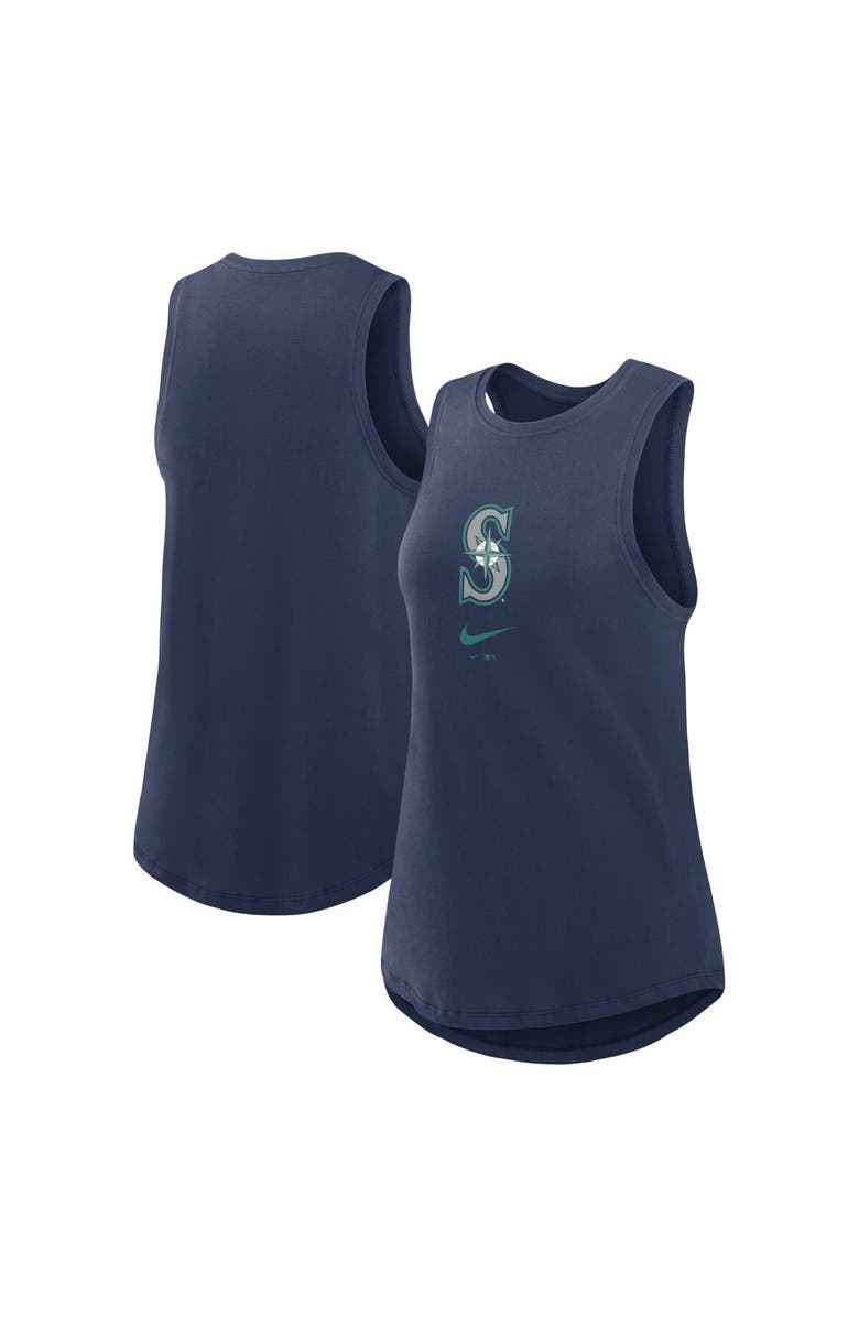 Nike Women's Nike Navy Seattle Mariners Legacy Icon High Neck Fashion Tank Top, Main, color,