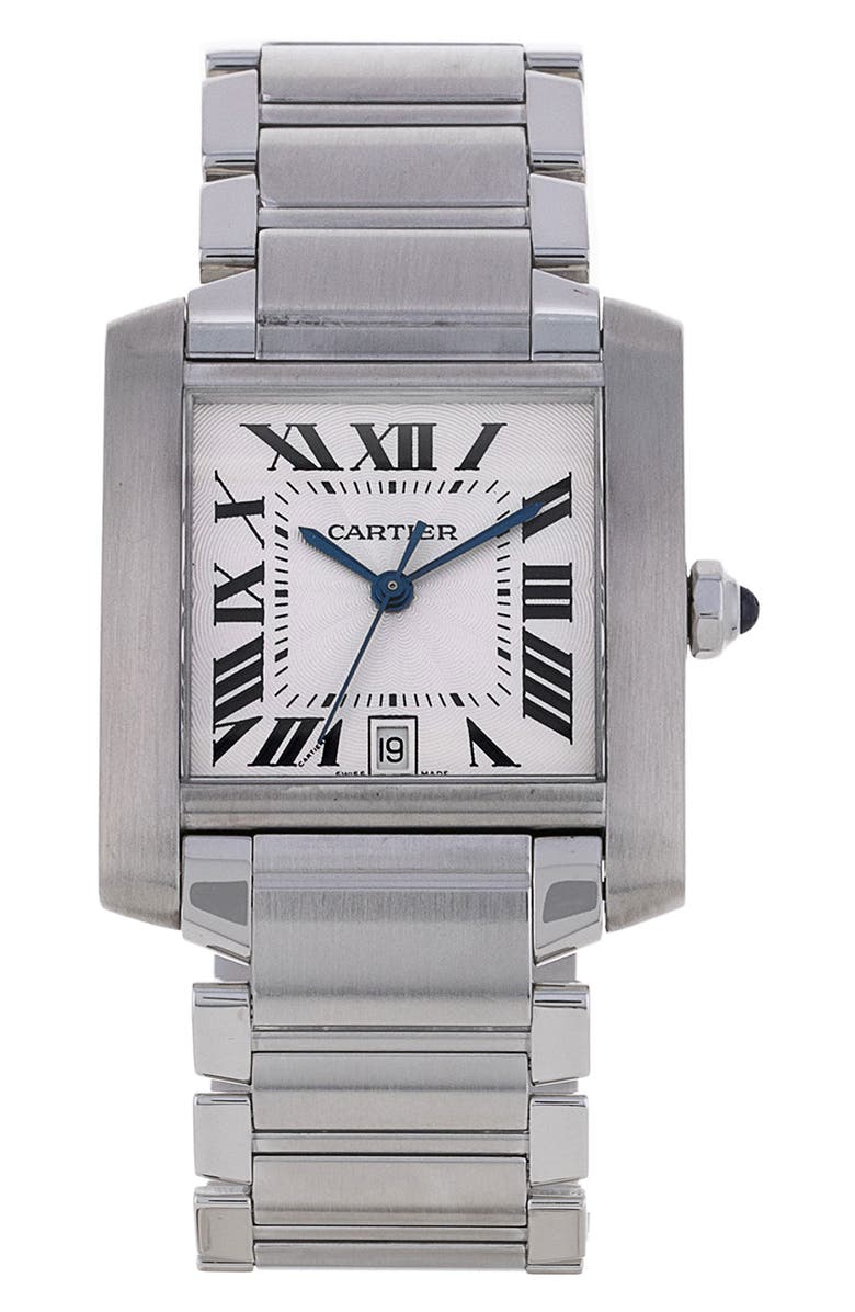 Watchfinder & Co. Cartier Preowned Tank Francaise Bracelet Watch, 27mm, Main, color, 