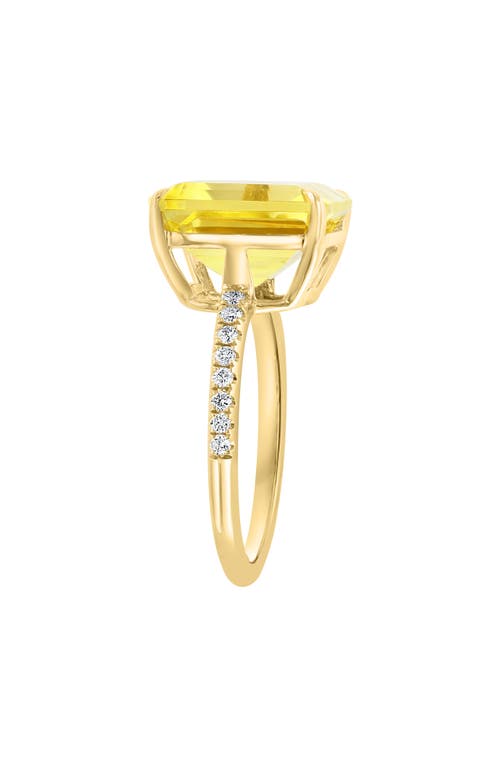 Effy 14k Yellow Gold Citrine & Pavé Diamond Ring In Yellow