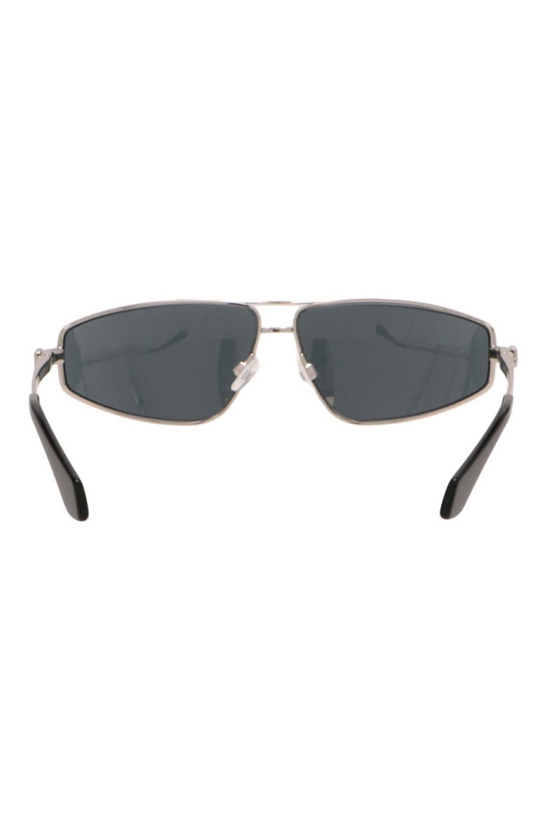 Clavey Rectangular Sunglasses, Alternate, color, SILVER DARK GREY