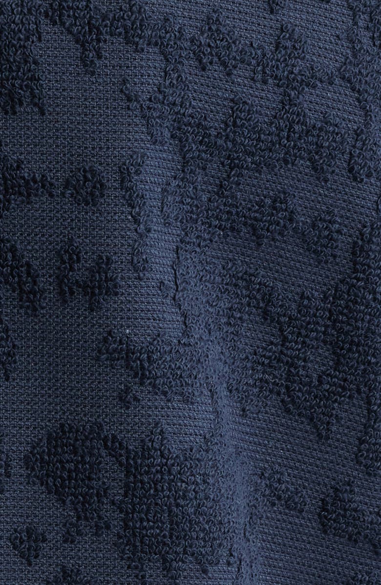 OAS Night Lagoon Cuba Terry Cloth Camp Shirt, Alternate, color, Blue