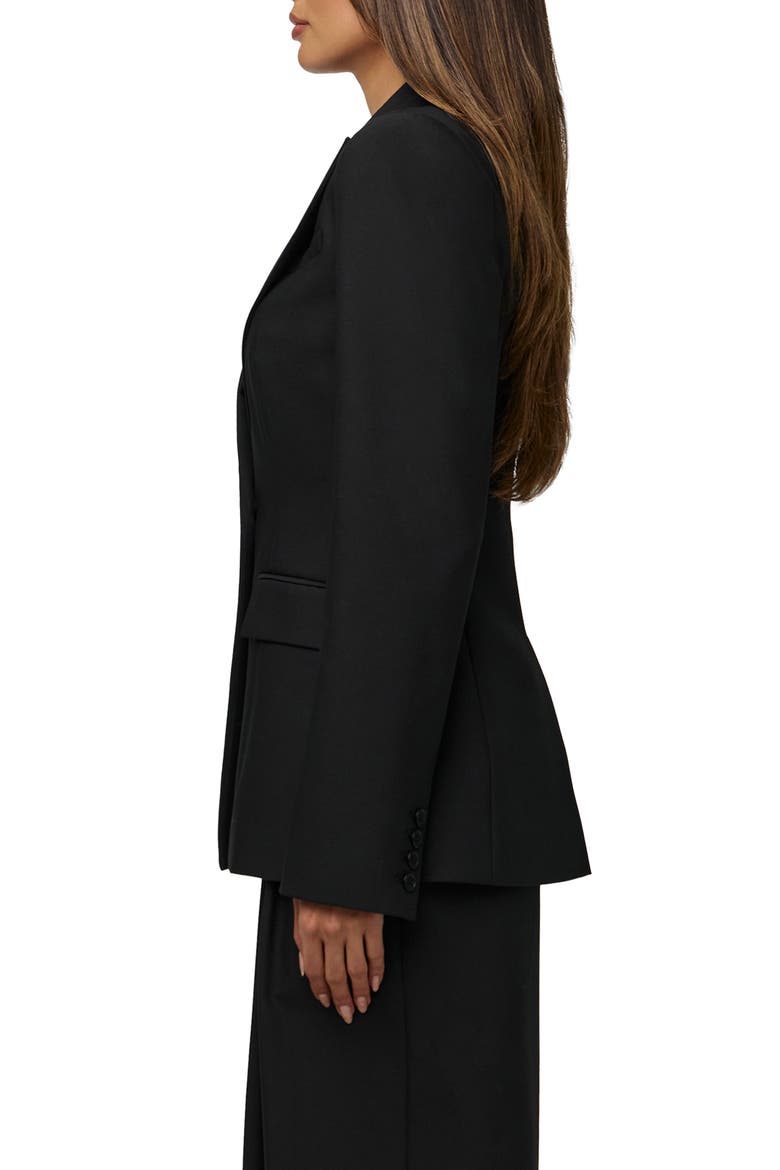 One-Button Blazer, Alternate, color, BLACK