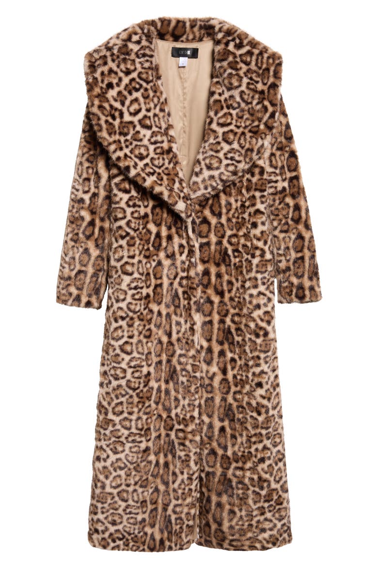 Ashlyn Oversized Leopard Faux Fur Coat, Main, color, LEOPARD