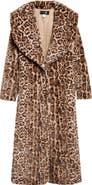 KIM SHUI Ashlyn Oversized Leopard Faux Fur Coat