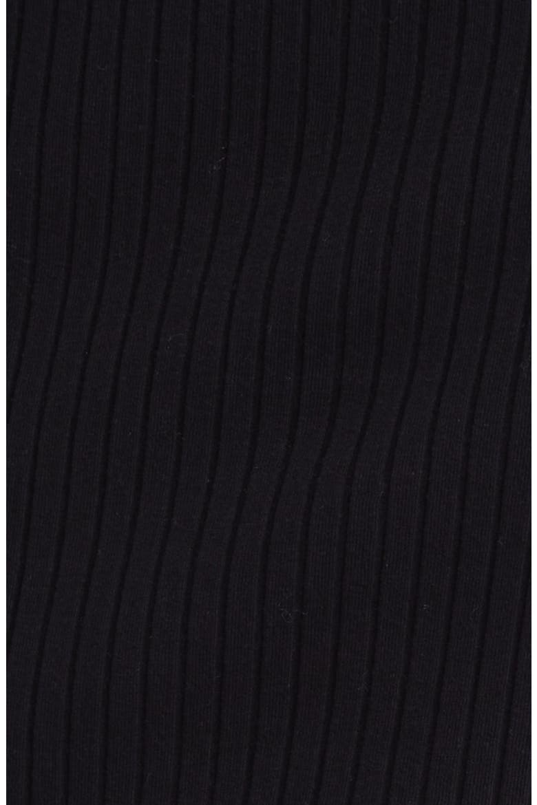 Angie Side Slit Rib Midi Skirt, Alternate, color, TRUE BLACK