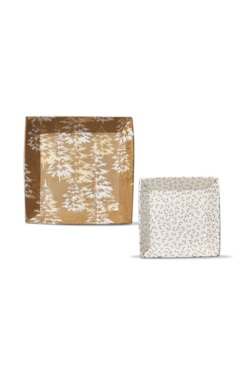 tag Winter Wonderland Decorative Holiday Tray in Gold, Main, color, Gold