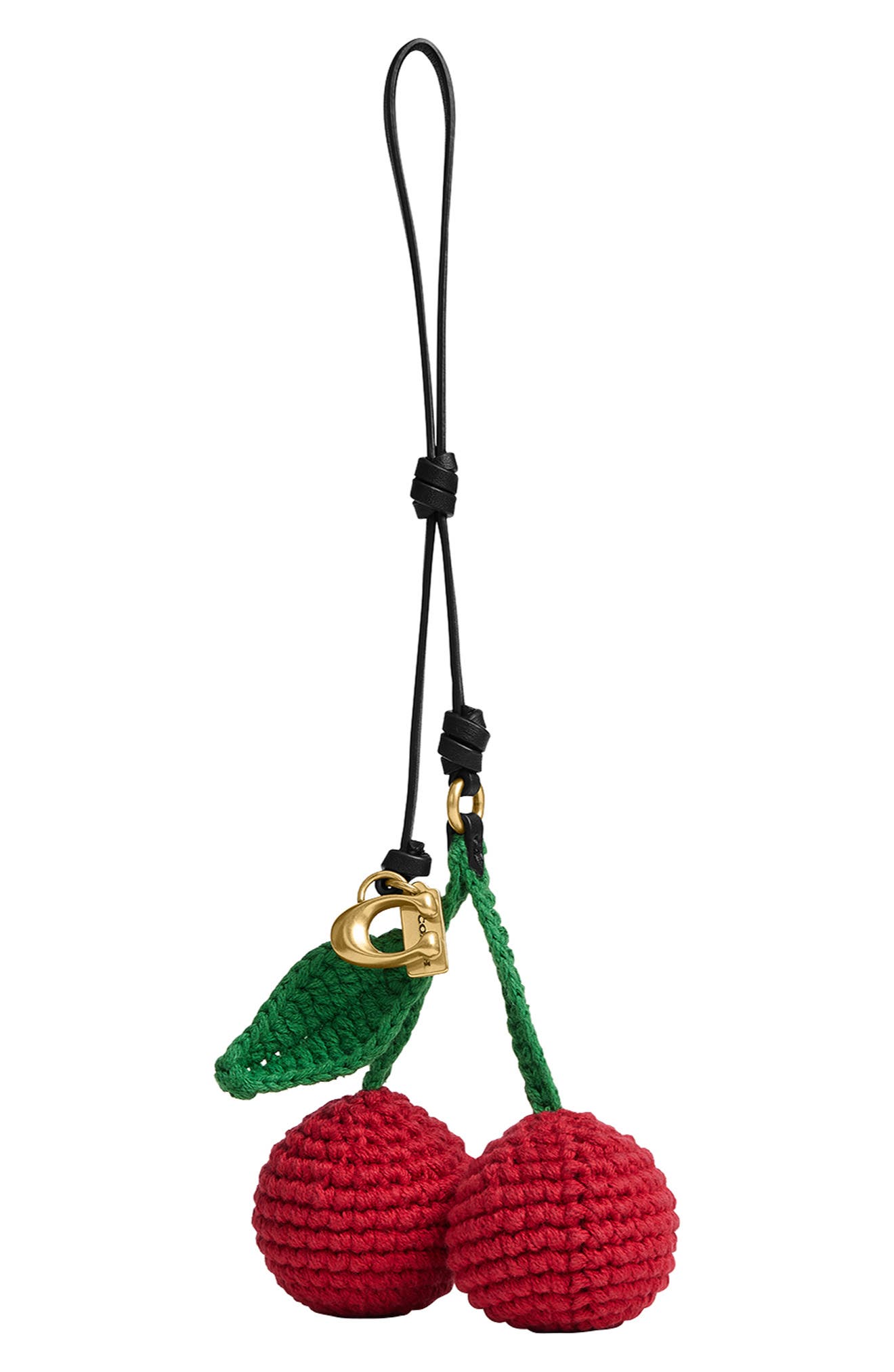 Crochet Cherry Bag Charm, Main, color, B4/ MULTI