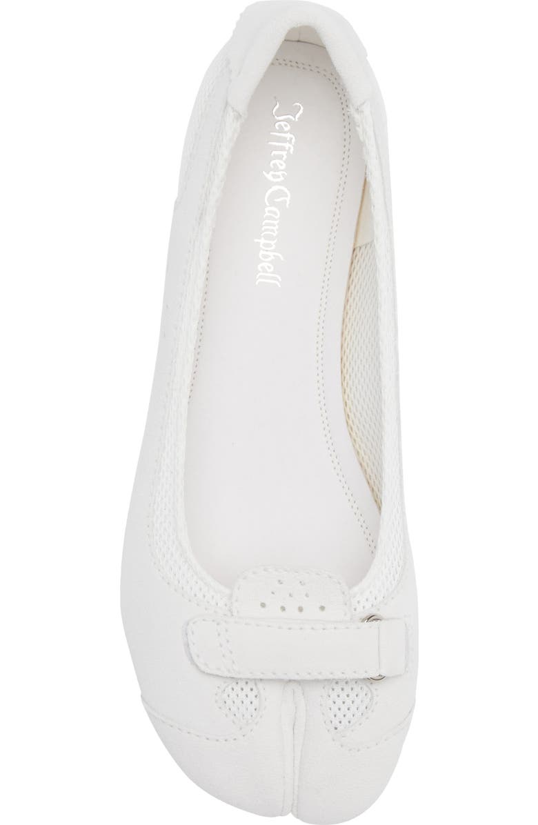 Jeffrey Campbell Faylen Ballet Flat, Alternate, color, White Suede Combo