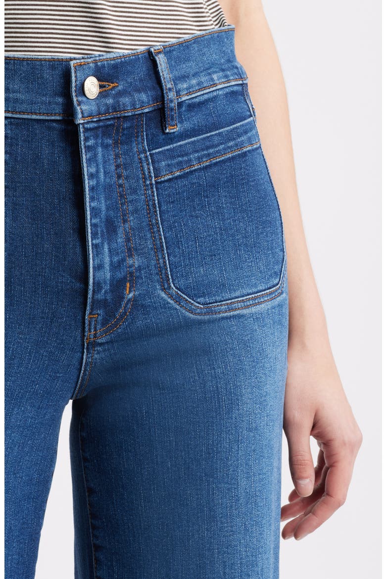 Le Slim Palazzo Patch Pocket High Waist Wide Leg Jeans, Alternate, color, SAVIOR