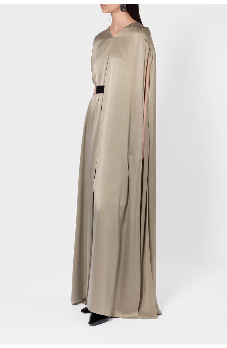 Roksanda Fyeris Brushed Silk Caped Maxi Dress, Alternate, color,
