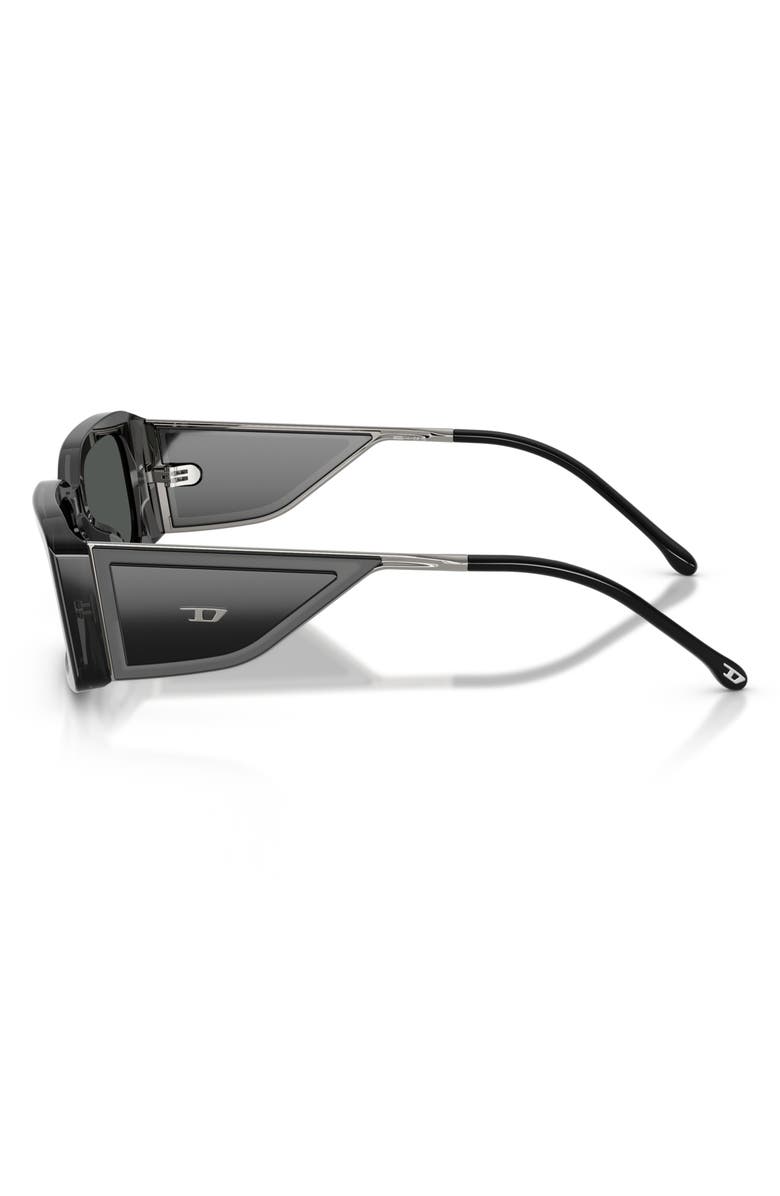 DIESEL<sup>®</sup> 53mm Rectangular Sunglasses, Alternate, color, Bilayer Black Grey / Dark Grey