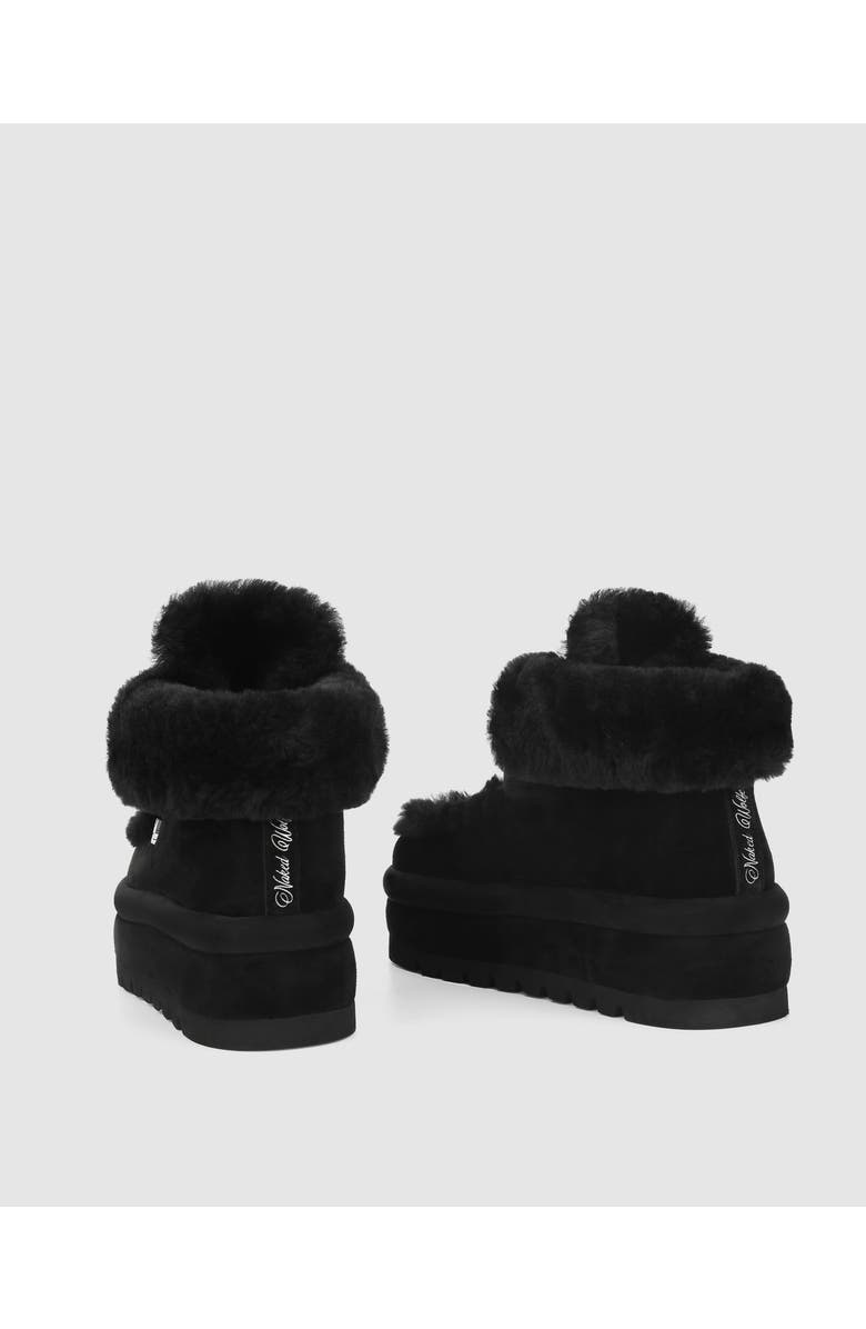 Naked Wolfe Bambi Tan Suede/Shearling, Alternate, color, Black