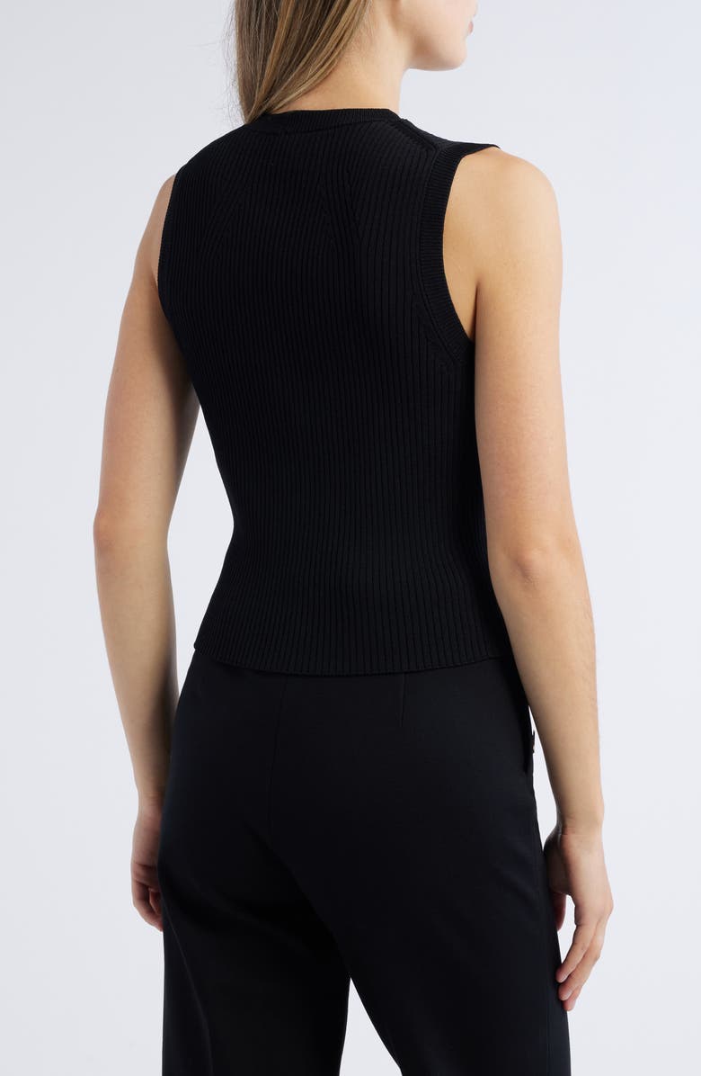 Anne Klein Fitted Direction Rib Sweater Vest, Alternate, color, 