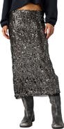 Free People Intimately FP Party Trick Sequin Midi Skirt