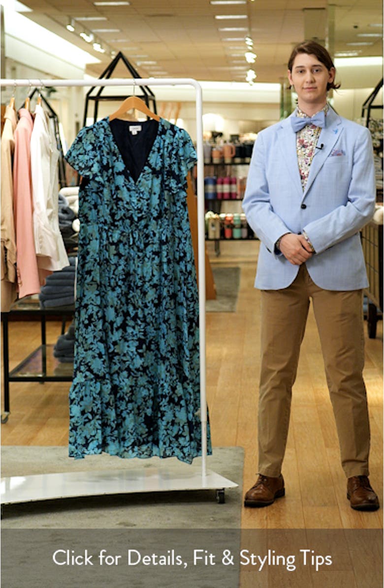 Floral Flutter Sleeve Dress, sales video thumbnail