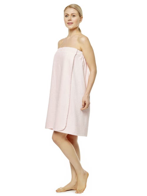 Arus Gots Certified Organic Cotton Shower Bath Wrap In Pink