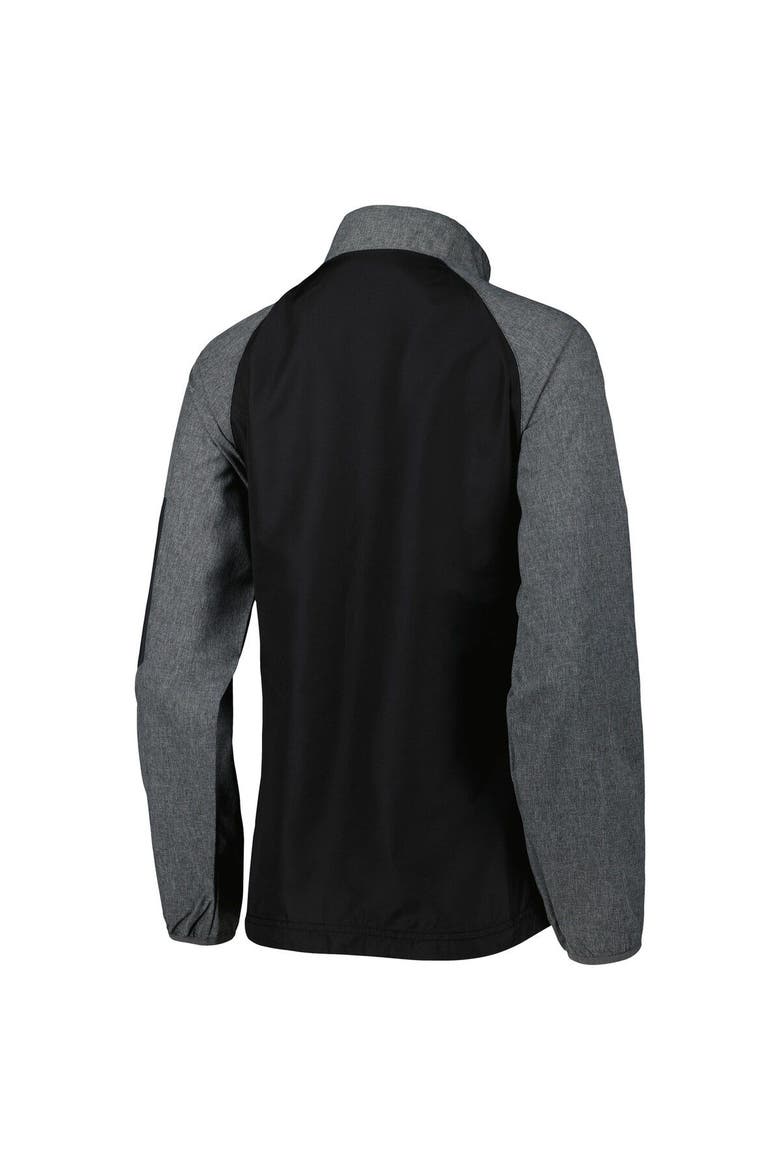 Women's Dunbrooke Black/Gray New Orleans Saints Hurricane Raglan Full-Zip Windbreaker, Alternate, color, Black