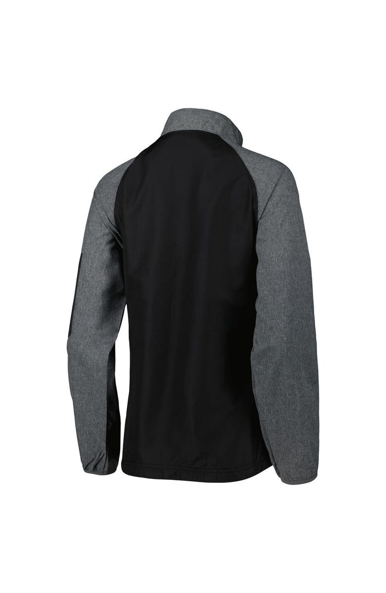 DUNBROOKE Women's Dunbrooke Black/Gray New Orleans Saints Hurricane Raglan Full-Zip Windbreaker, Alternate, color, 