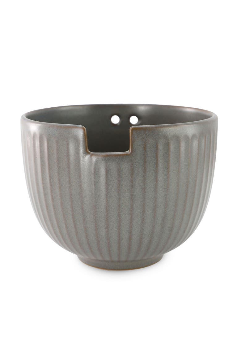 Stoneware Noodle Bowl with Chopsticks, Alternate, color, Grey