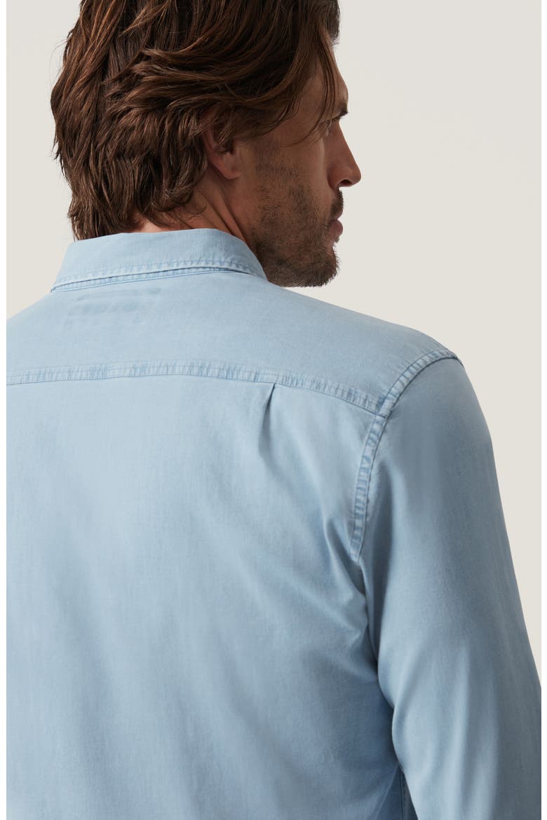 Faded Denim Button-Up Shirt, Alternate, color, BLEACH