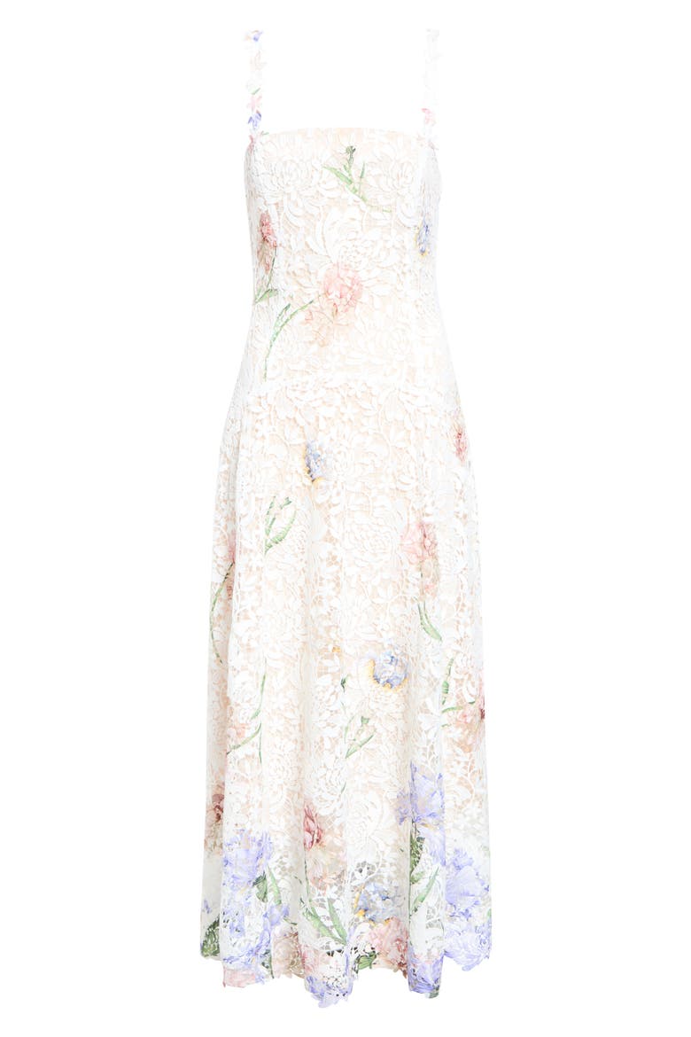 Iris Dégradé Lace Maxi Dress, Alternate, color, WHITE MULTI