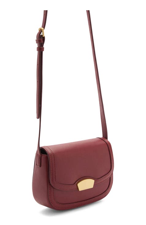 Burgundy Raw Edge Leather Side Bag with Celtic Cross Concho/Celtic Leather Crossbody/Burgundy Leather Purse/ Burgundy factory Leather Crossbody Bag