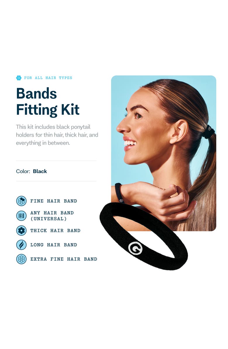 Gimme Beauty Hair Ties in 5 Sizes, Bands Fitting Kit, Alternate, color, Black