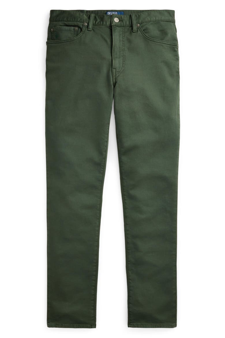 Sullivan Slim Fit Cotton Stretch Twill 5-Pocket Pants, Alternate, color, LINE GREEN