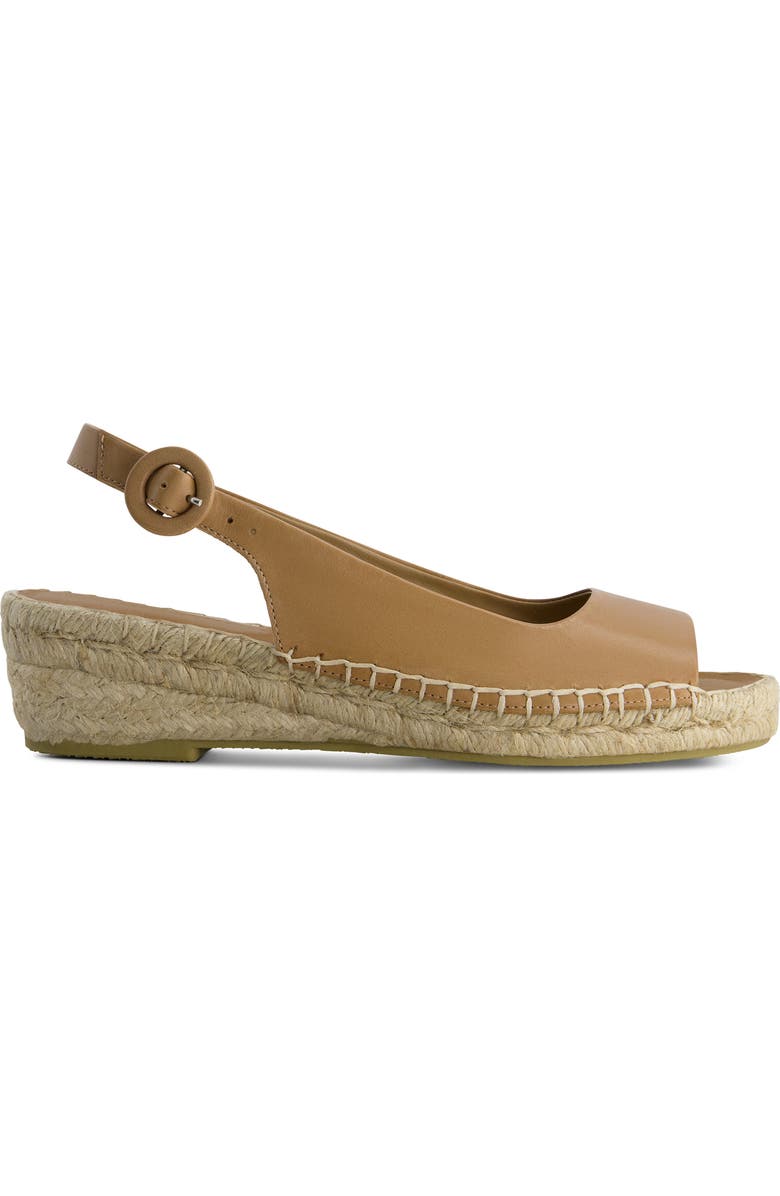 Bernardo Melila Espadrille Wedge Sandal, Alternate, color, Sand Antique Calf