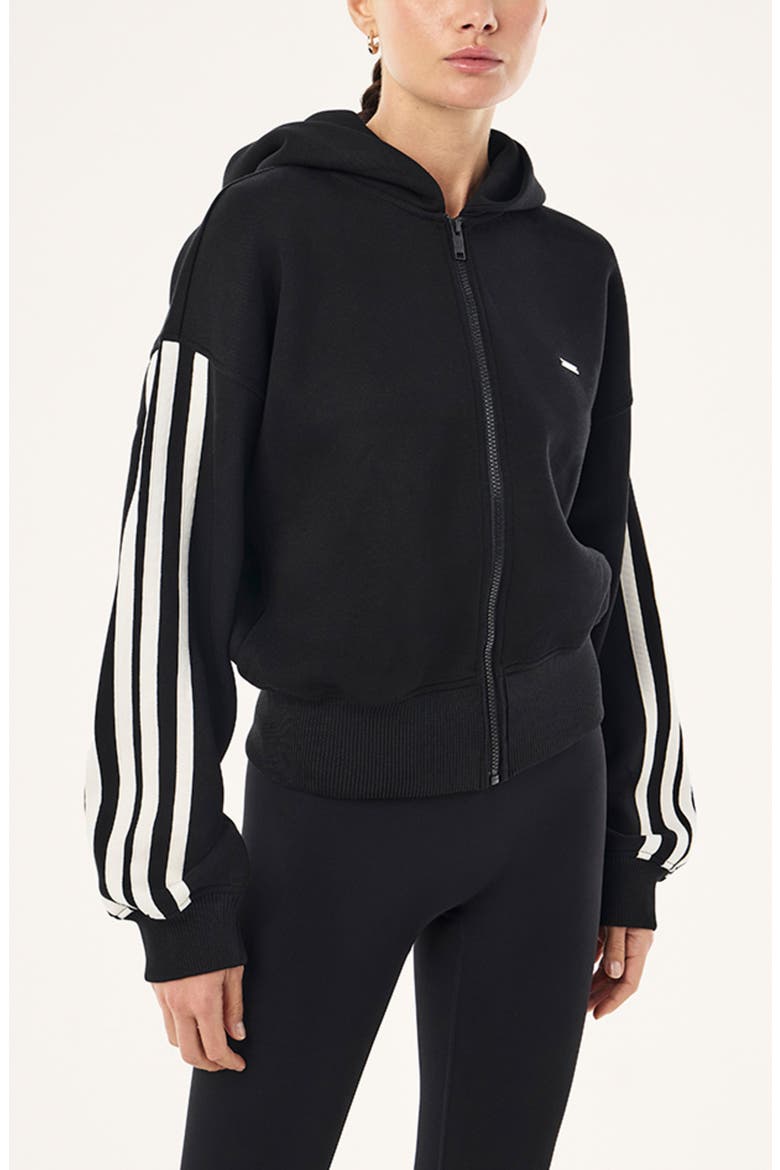 Flip Side Full Zip Hoodie, Alternate, color, BLACK