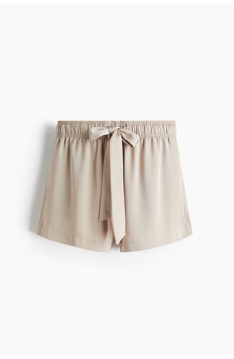 H&M Twill drawstring shorts, Alternate, color, Beige