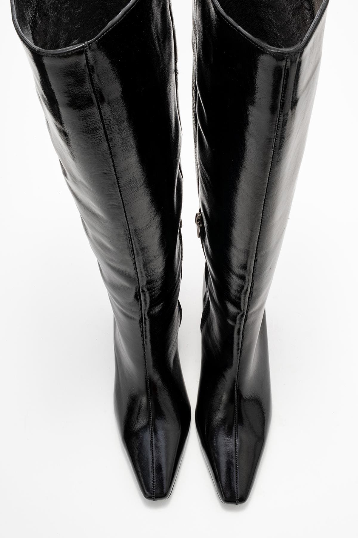 Forever 
Always Shoes Velencia Leather Knee High Boot, Alternate, color, Black Patent Leather