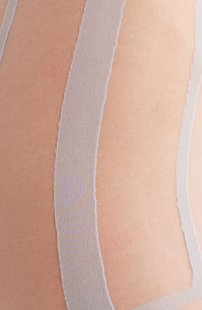Nordstrom Sheer Corset Stripe Tights, Alternate, color, Grey Dapple