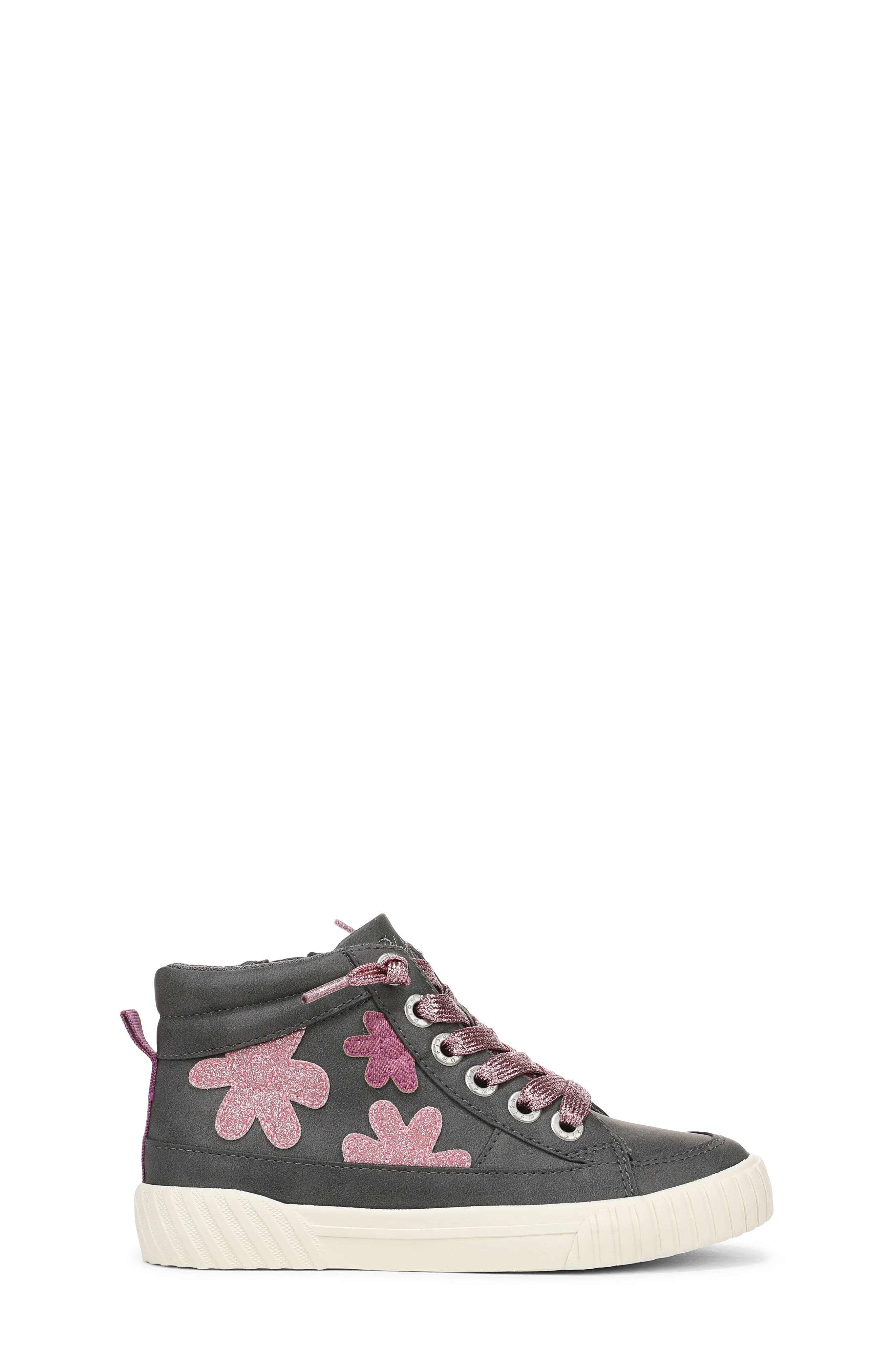 Kids' Wander Up2 High Top Sneaker, Alternate, color, CHARCOAL FAUX NUBUCK