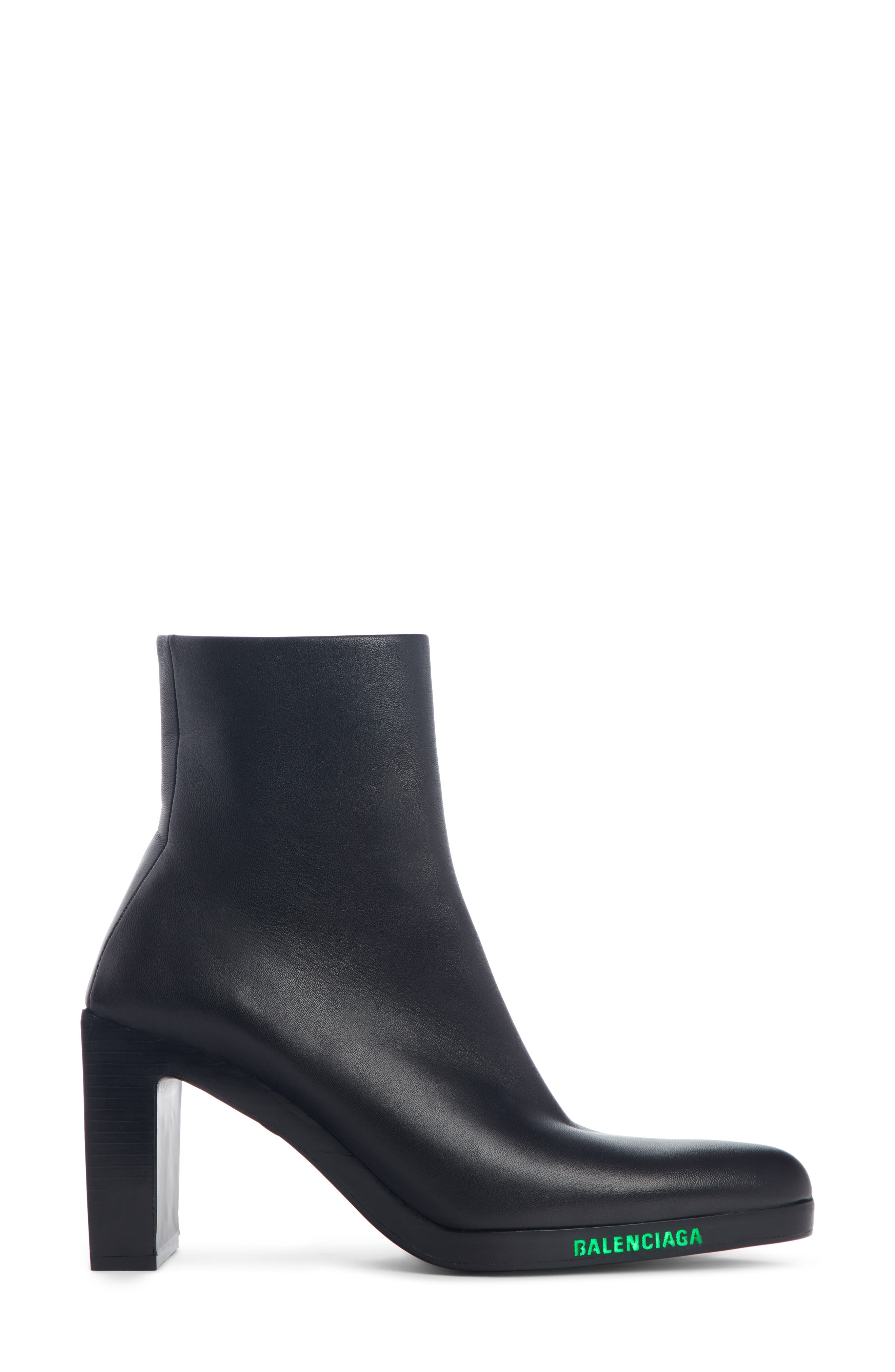 Balenciaga LED Light-Up Logo Platform Bootie, Alternate, color, 