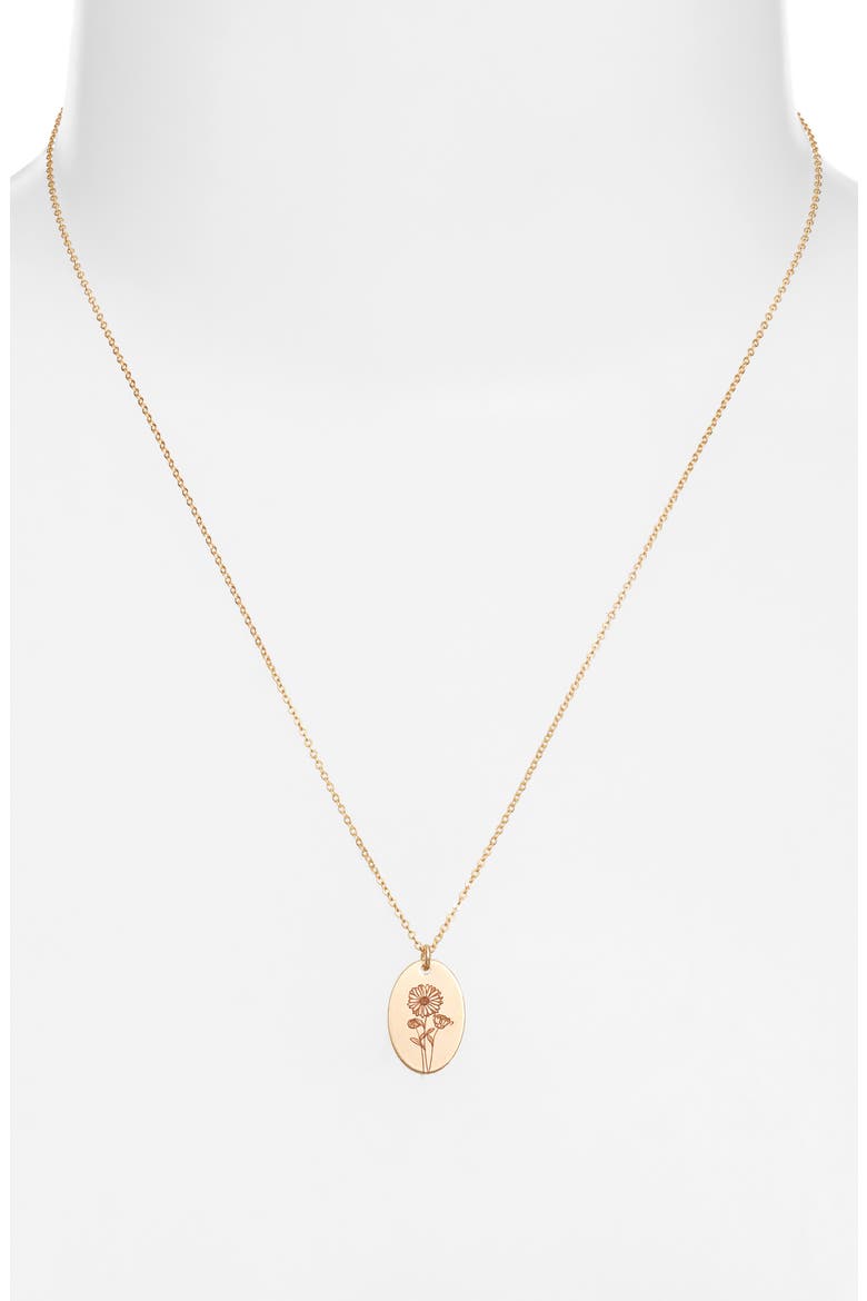 Louise Birth Flower Necklace, Alternate, color, GOLD / SEPTEMBER