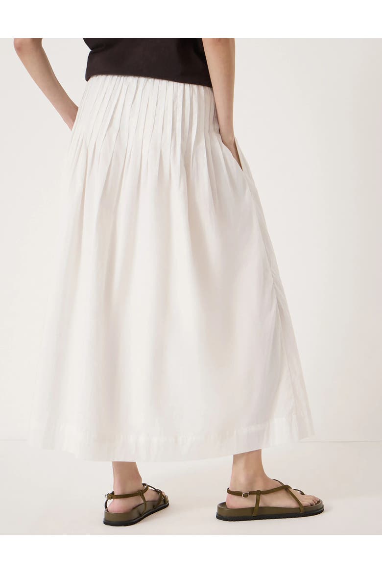 Maddie Pleated Cotton Voile Midi Skirt, Alternate, color, White