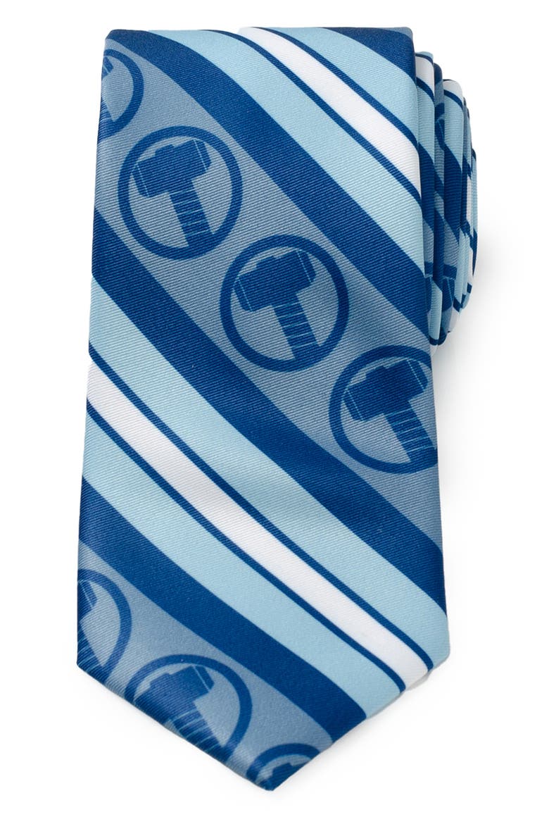 x Marvel Thor Stripe Tie, Main, color, BLUE