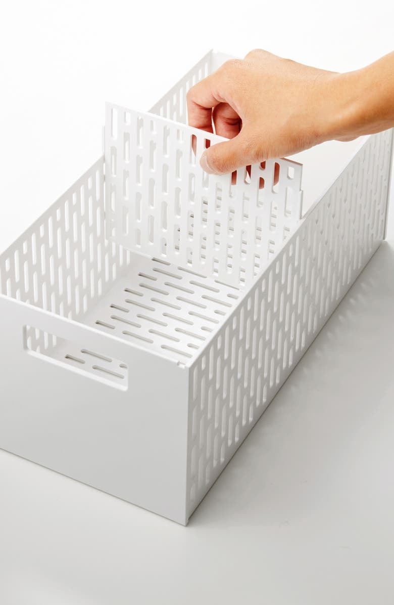 Yamazaki 2-Tier Cabinet Storage Basket, Alternate, color, White