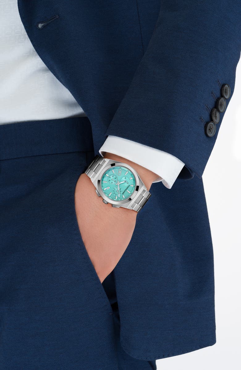 FERRAGAMO Vega Upper East Chronograph Bracelet Watch, 42mm, Alternate, color, Stainless Steel