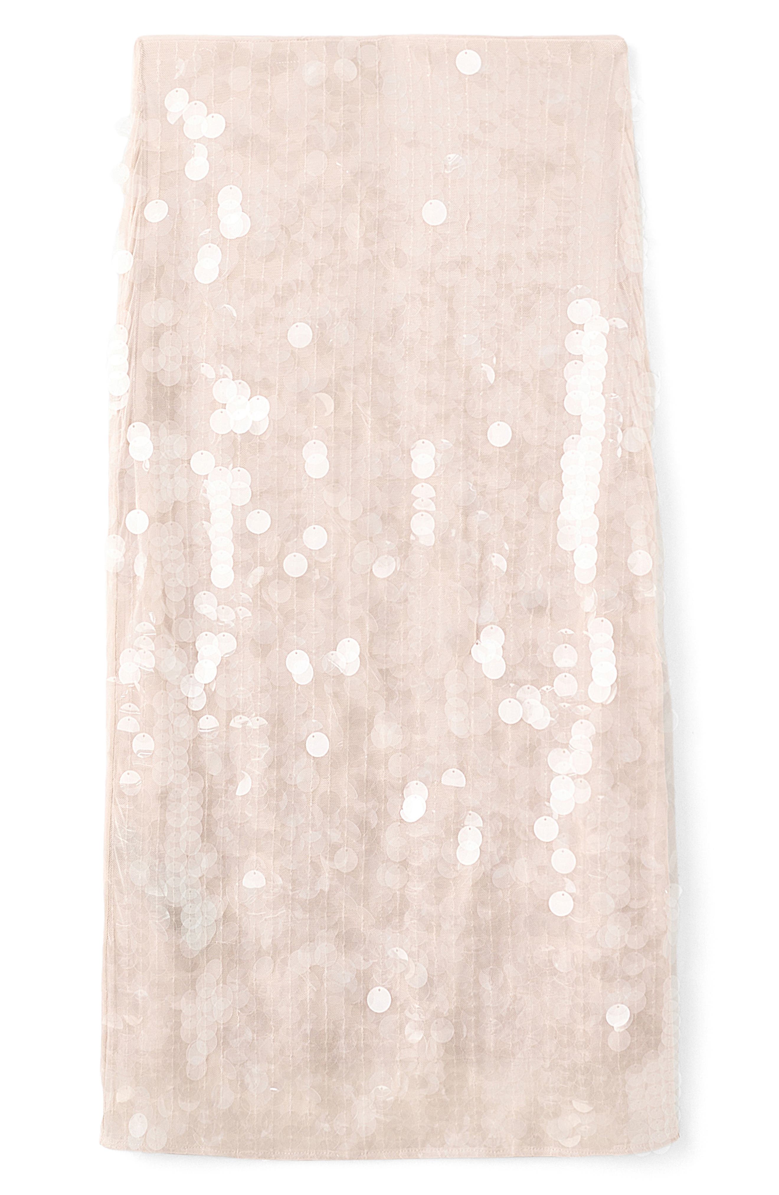 MANGO Sequin Paillette Midi Skirt