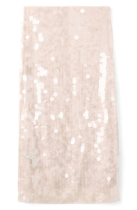 Sequin Paillette Midi Skirt