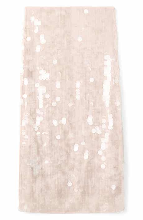 MANGO Sequin Paillette Midi Skirt