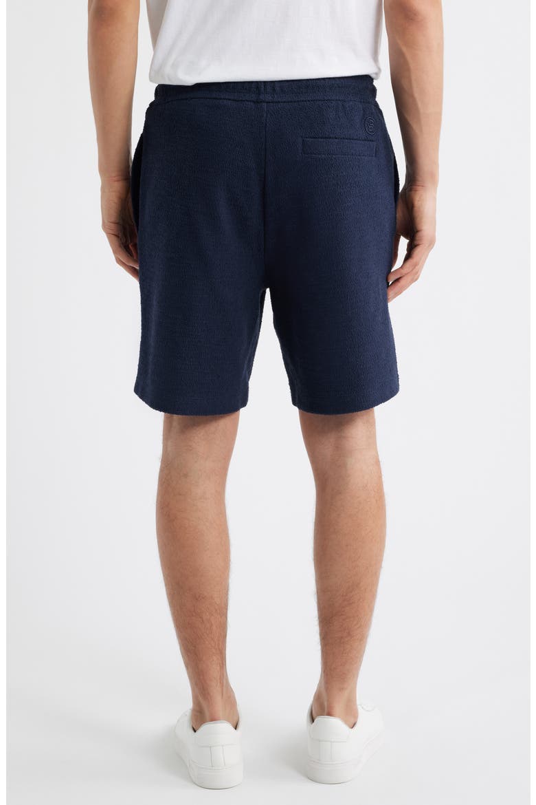 Leoni Drawstring Cotton Terry Cloth Shorts, Alternate, color, DARK BLUE