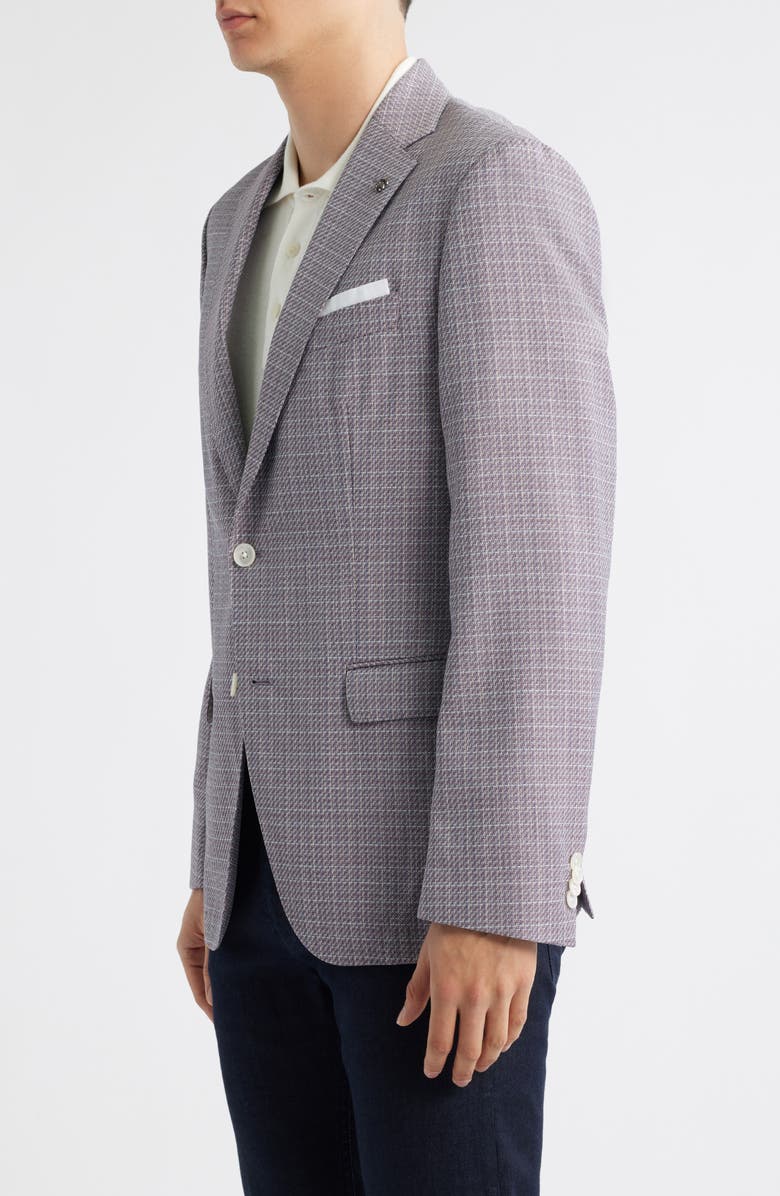 BOSS Hutson Check Virgin Wool Sport Coat, Alternate, color, Open Green