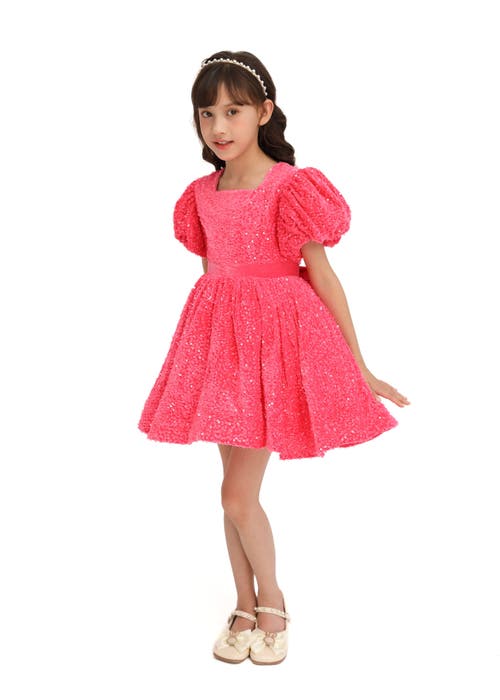 Mimi Tutu Paraiso Puff-sleeve Dress In Fuchsia