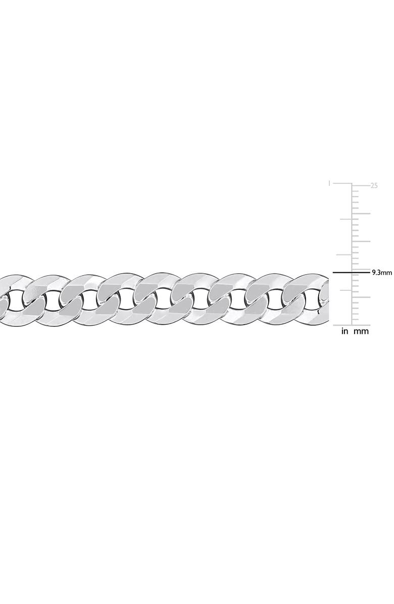 DELMAR Diamond Cut Curb Chain Bracelet, Alternate, color, Silver