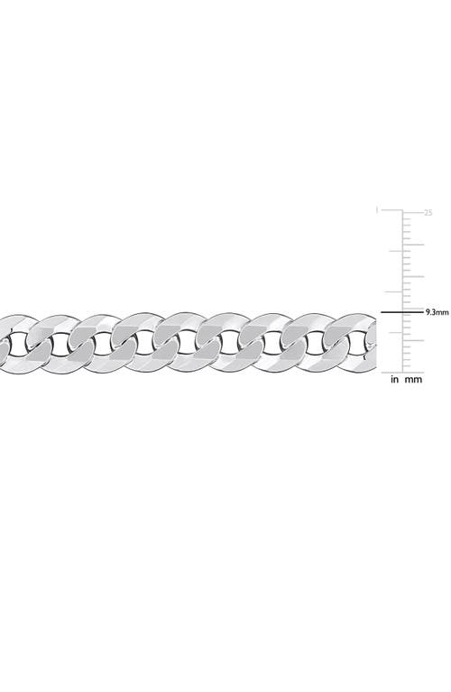 Delmar Diamond Cut Curb Chain Bracelet In Silver