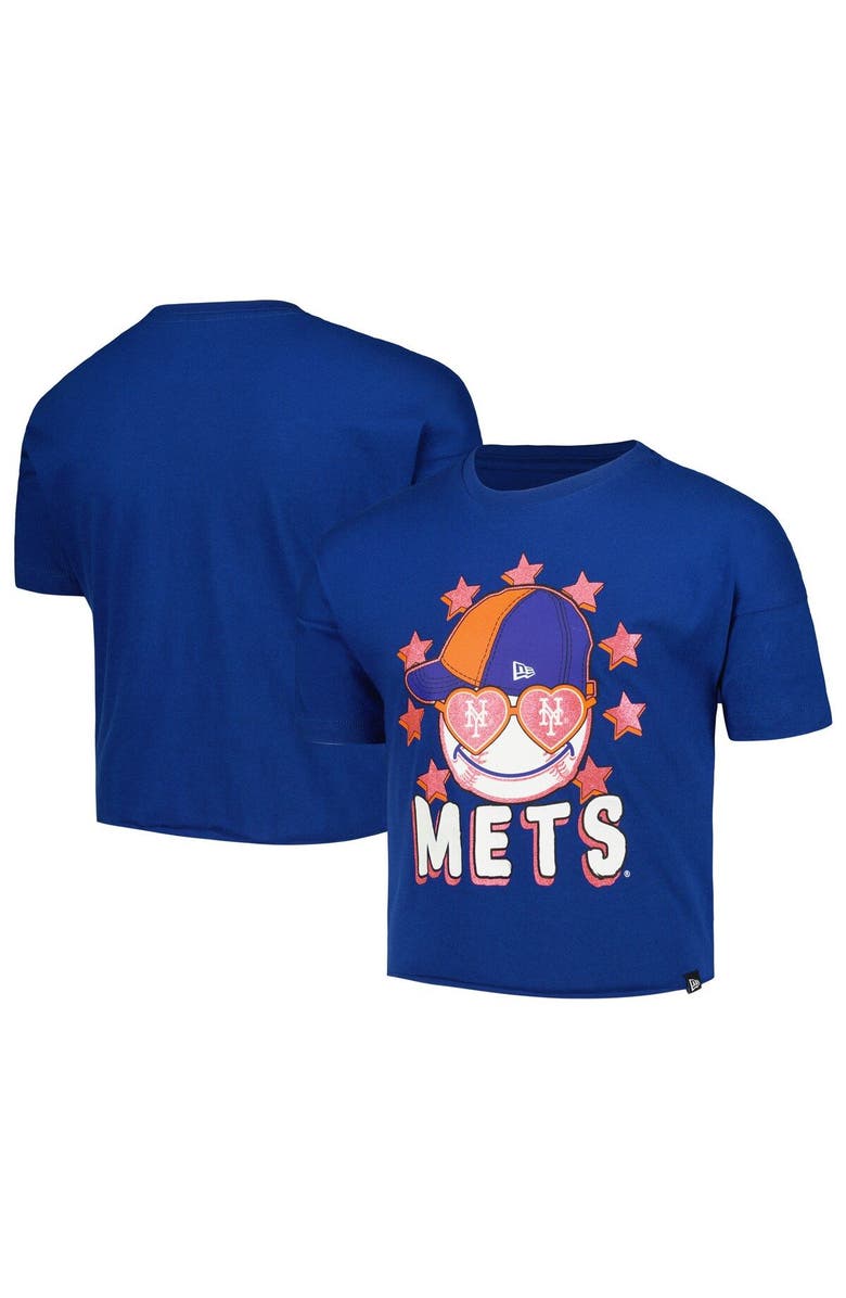 New Era Girls Youth New Era Royal New York Mets Team Half Sleeve T-Shirt, Main, color, 
